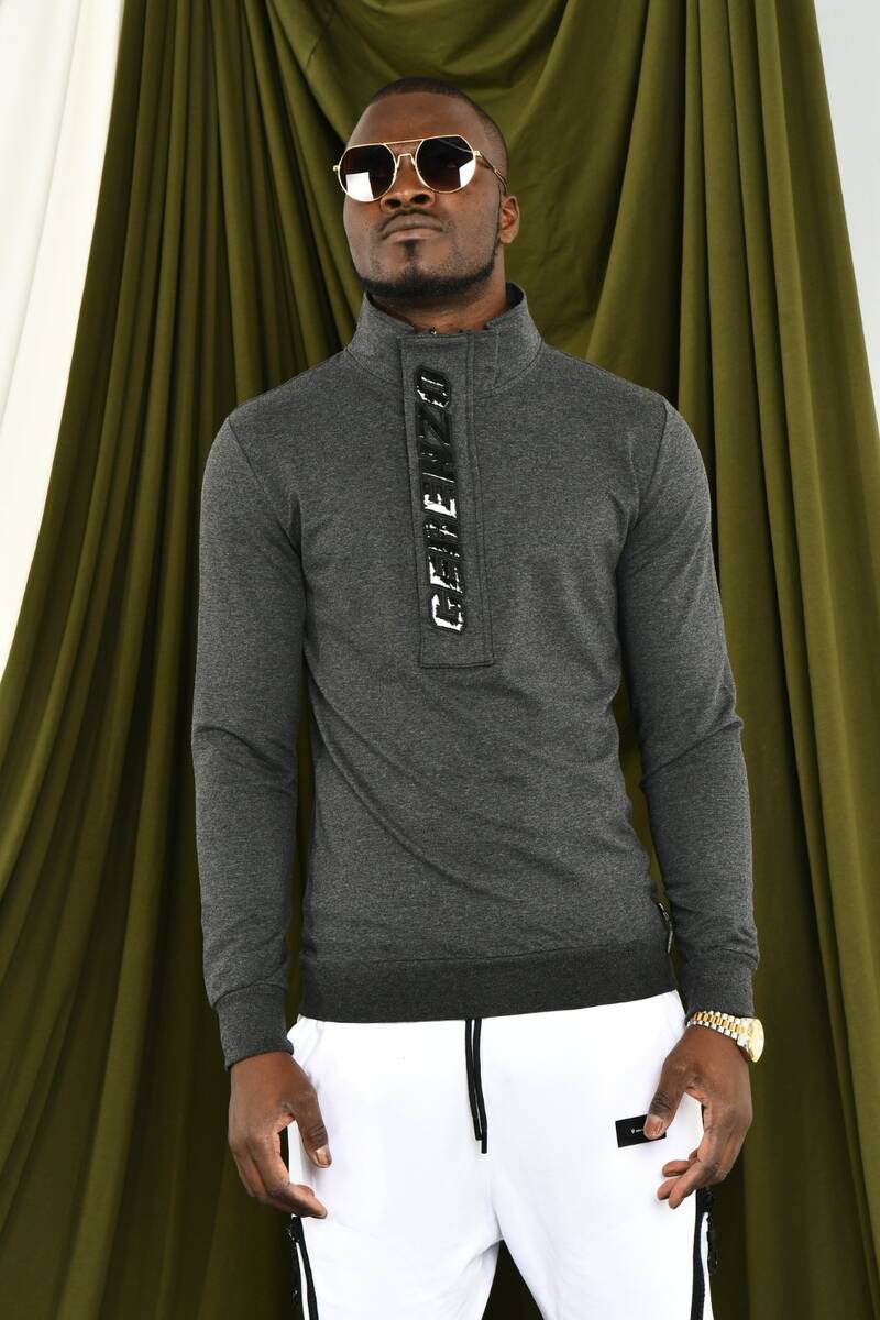 DAVID&GERENZO - Antrasit Gerenzo Yaka Detaylı Slim Fit Sweatshirt