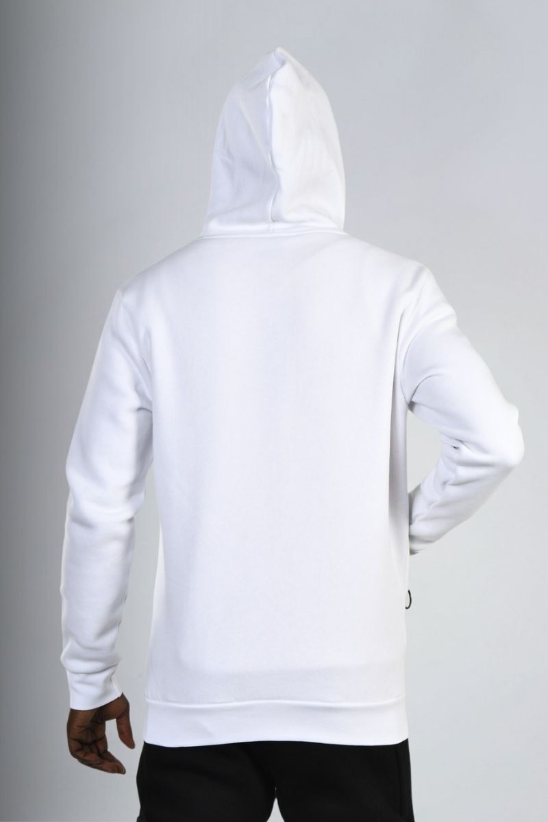 Beyaz Logo Aksesuarlı Fermuarlı Kapüşonlu Sweatshirt - 6