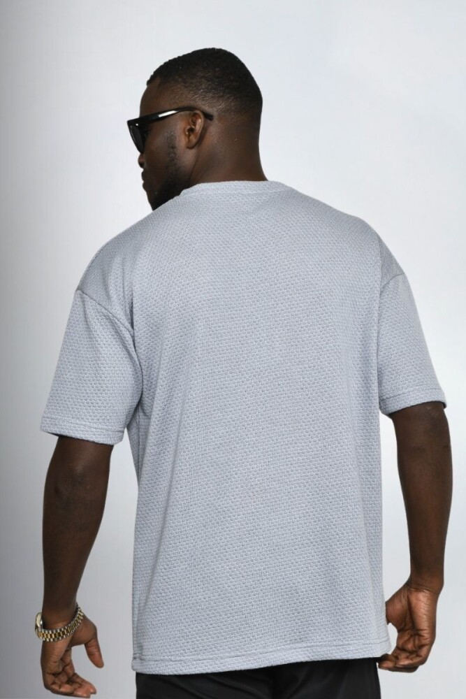 Gri Oversize Erkek T-shirt 10423 - 3