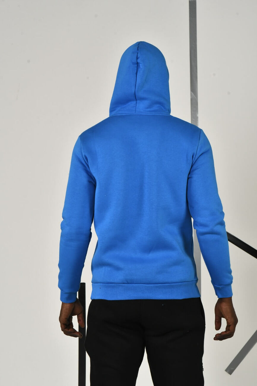 Mavi Mood Baskı Detay Kapüşonlu Sweatshirt - 5