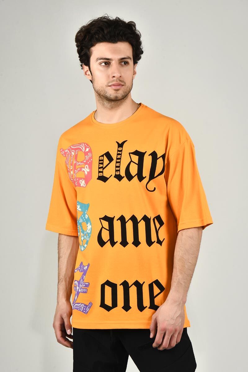 Safran Game Zone Baskılı Oversize T-shirt - 1