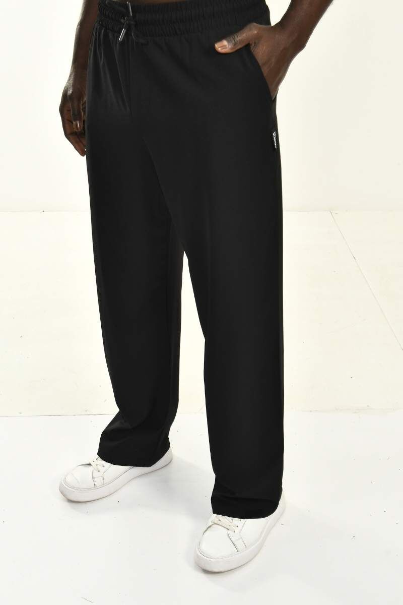 Siyah Baggy Fit Basic Pantolon - 5