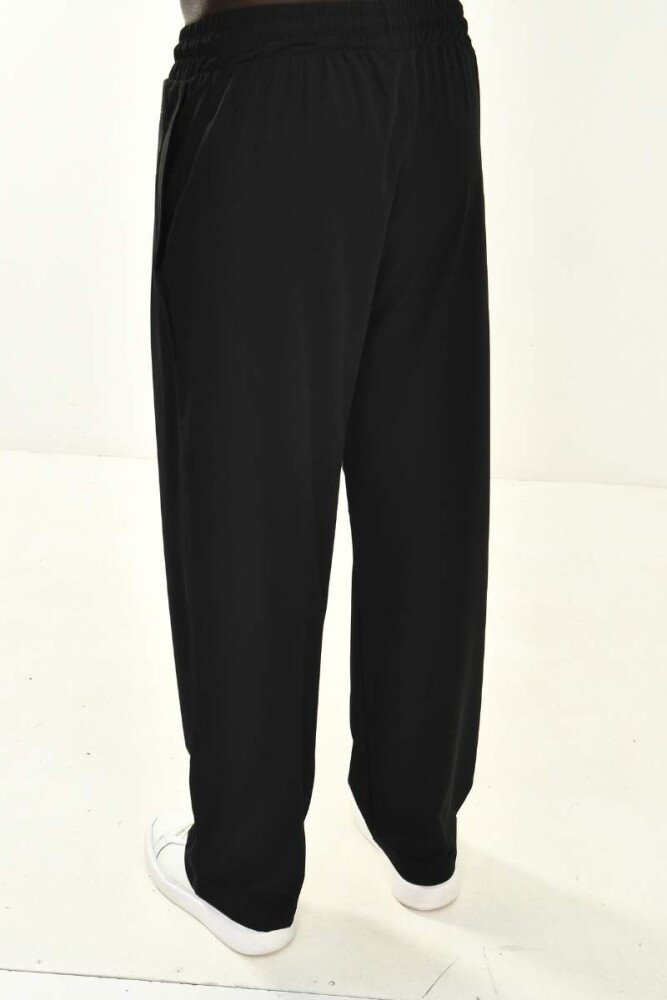 Siyah Basic Baggy Fit Pantolon - 4