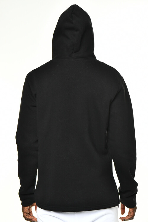 Siyah Fermuarlı Yaka Detaylı Sweatshirt - 5