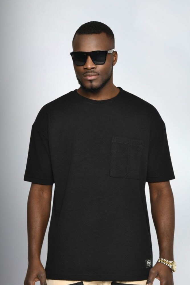 Siyah Oversize Erkek T-shirt 10423 - 4