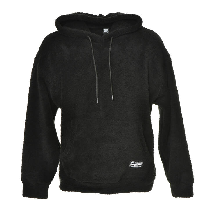 DAVID&GERENZO - Siyah Oversize Peluş Kapüşonlu Unisex Sweatshirt