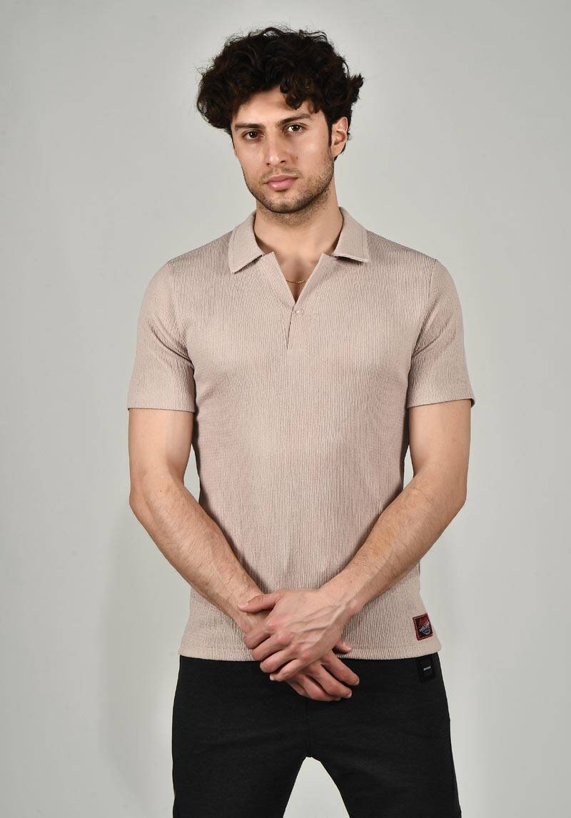 DAVID&GERENZO - Taş Düğmeli Polo Yaka T-shirt