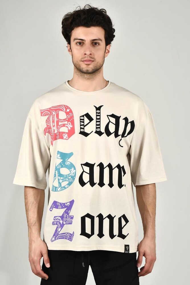 Taş Game Zone Baskılı Oversize T-shirt - 3