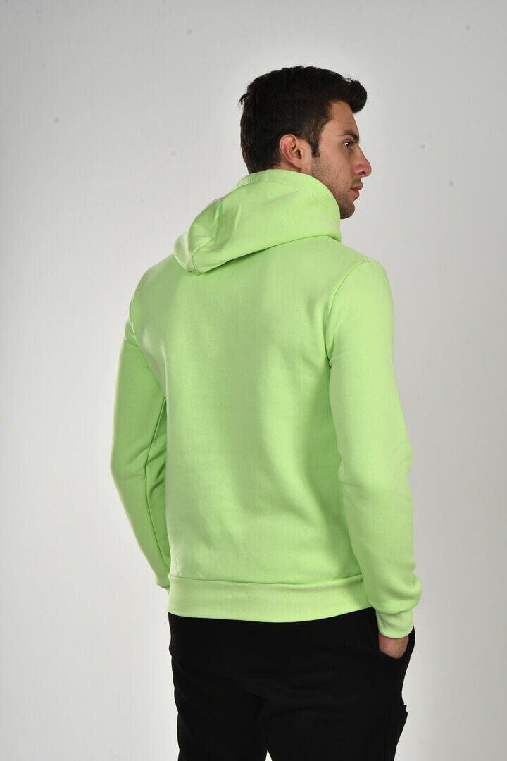 Yeşil Mood Baskı Detay Kapüşonlu Sweatshirt - 5